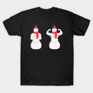 Flex Muscle Snowman T-Shirt